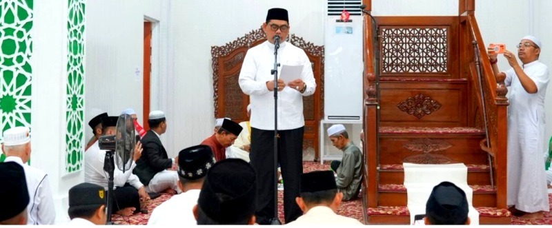 Bupati Shalahuddin Shalat Idul Fitri 1447 Hijriah di Masjid Raya Shiratal Mustaqim Muara Teweh