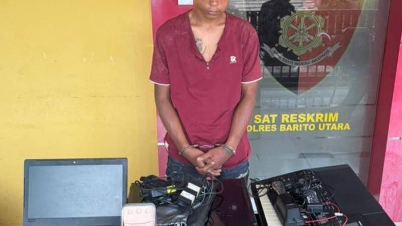 Polres Barito Utara Ringkus Pencuri yang Beraksi di Jalan Rapen dan Amankan Sejumlah Barang Bukti